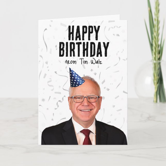 Carte Joyeux anniversaire de Tim Walz (Devant)