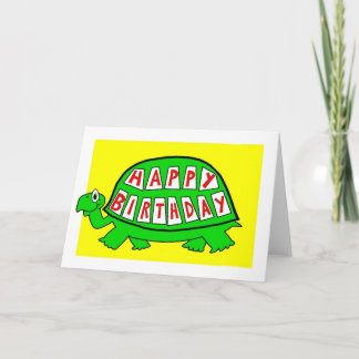 Carte Joyeux anniversaire de tortue