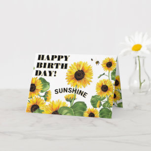 Carte Joyeux anniversaire de tournesol