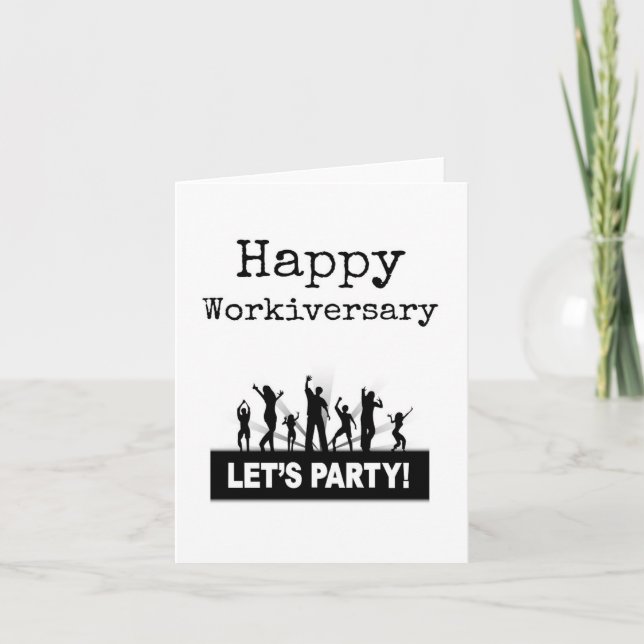 Carte Joyeux Anniversaire de Travail, Faisons la F (Devant)