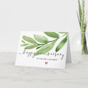 Carte Joyeux anniversaire de verdure pour un ami mari