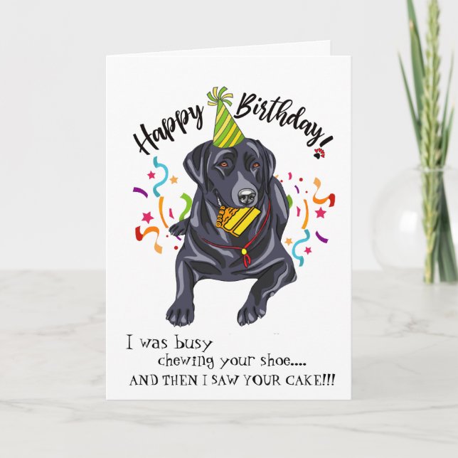 Carte Joyeux anniversaire de votre ami de Labrador (Devant)