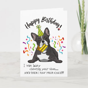 Carte Joyeux anniversaire de votre Buddy French Bull Dog