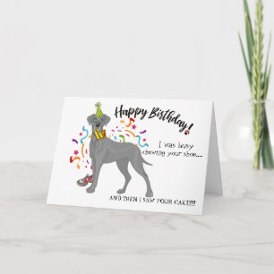 Carte Joyeux anniversaire de votre grand chien Danse Bud
