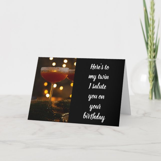 CARTE **JOYEUX ANNIVERSAIRE DE VOTRE JUMEAU** (Devant)