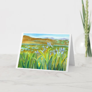 Carte Joyeux anniversaire de Wild Iris Flower