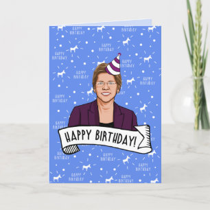 Carte Joyeux anniversaire d'Elizabeth Warren