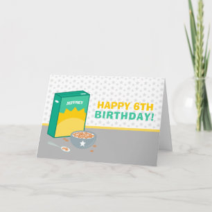 Carte Joyeux anniversaire des céréales