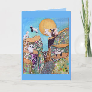 Carte Joyeux Anniversaire des chèvres