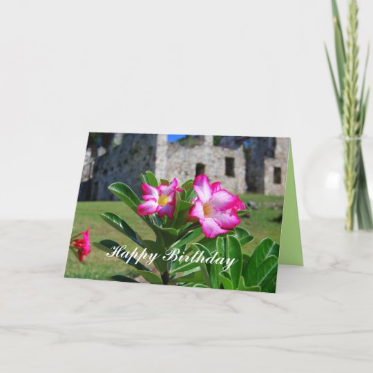 Carte Joyeux Anniversaire Des Fleurs Des Roses Du Desert Zazzle Fr