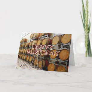 Carte Joyeux anniversaire d'établissement vinicole