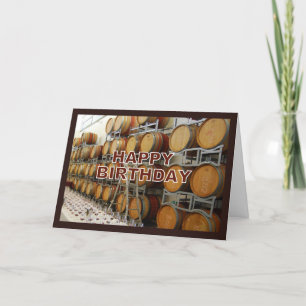 Carte Joyeux anniversaire d'établissement vinicole