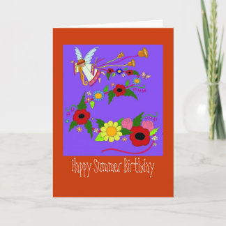 Carte Joyeux anniversaire d'été art populaire ukrainien