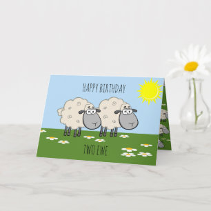 Carte Joyeux Anniversaire Deux Ewe