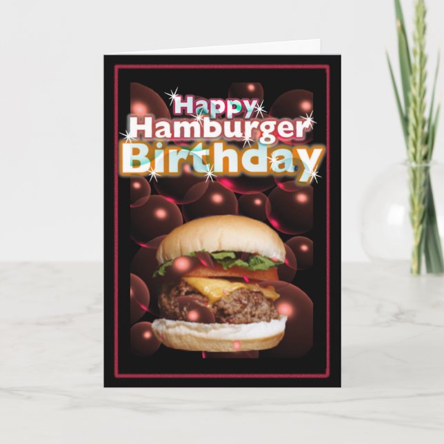 Carte Joyeux anniversaire d'hamburger par Valxart (Devant)