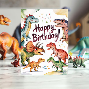 Carte Joyeux Anniversaire Dinosaure Personnalisé 