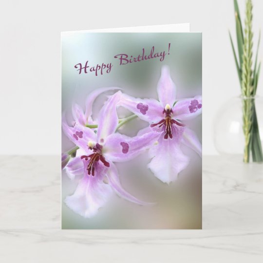 Carte Joyeux Anniversaire D Orchidees Zazzle Fr