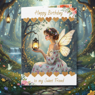 Carte Joyeux Anniversaire Douce Amie Thème Fée