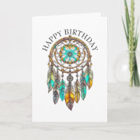 Joyeux anniversaire Dreamcatchers Turquoises Mysti