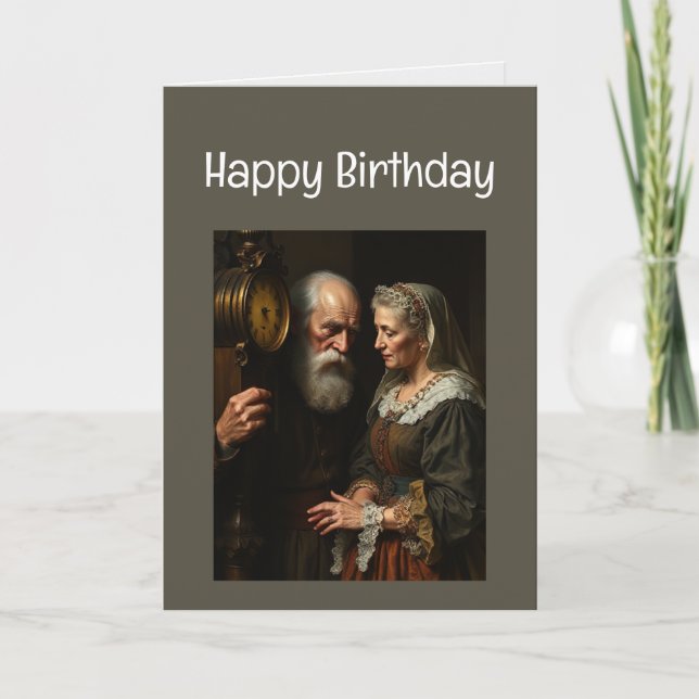 Carte Joyeux Anniversaire Drôle Temps Vous Surprendre (Devant)