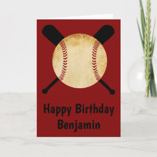 Carte Joyeux anniversaire du baseball