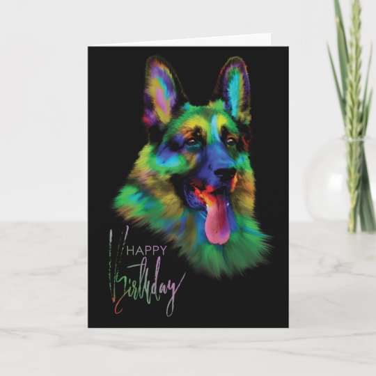 Carte Joyeux Anniversaire Du Berger Allemand Zazzle Fr Carte Joyeux Anniversaire Du Berger Allemand Zazzle Fr