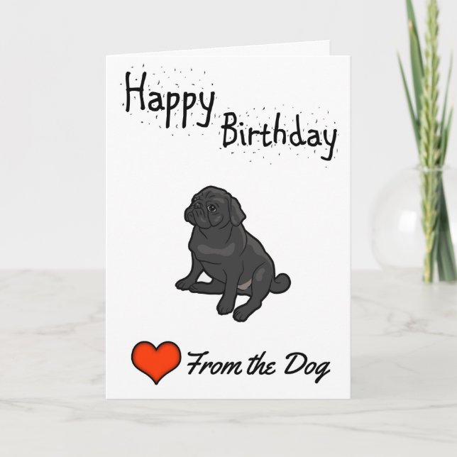 Carte Joyeux anniversaire du chien (Devant)