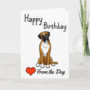 Cartes Postales Fournitures De Bureau Standard Card Chien Boxer Carte Danniversaire Cadeau Texte Personnalisable Cartes De Chien Boxer