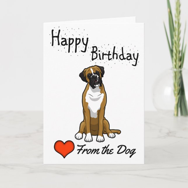 Carte Joyeux anniversaire du chien (Devant)