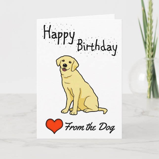 Carte Joyeux anniversaire du chien (Devant)