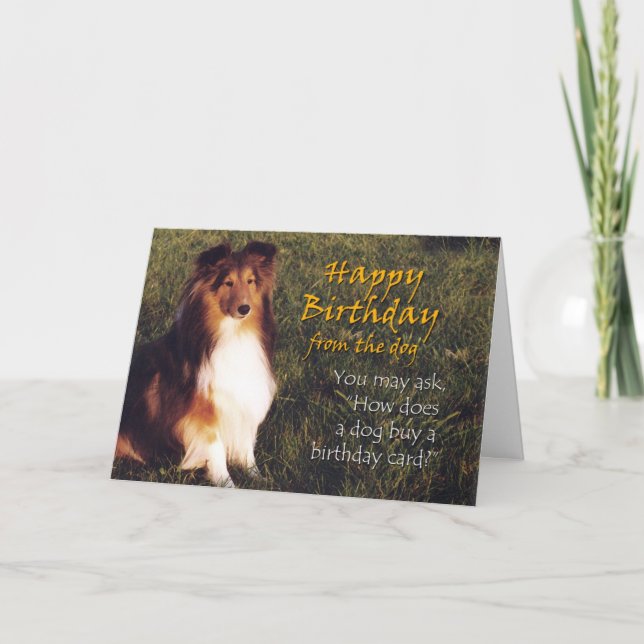 Carte Joyeux anniversaire du chien (Devant)
