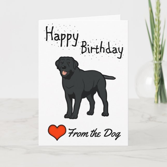 Carte Joyeux anniversaire du chien (Devant)