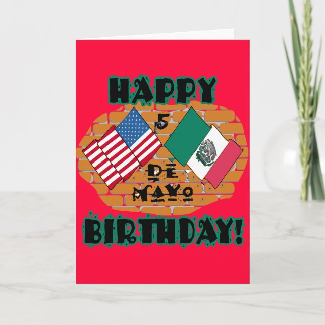 Carte Joyeux anniversaire du Cinco de Mayo (Devant)