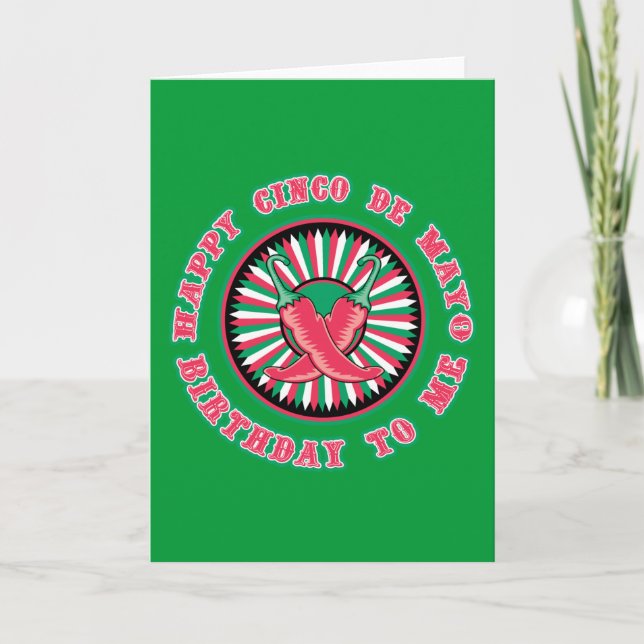 Carte Joyeux anniversaire du Cinco de Mayo ! (Devant)