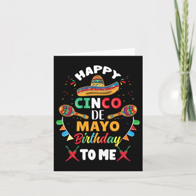 Carte Joyeux Anniversaire Du Cinco De Mayo Pour Moi (Devant)