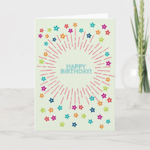 Carte Joyeux anniversaire du Colorful watercolor
