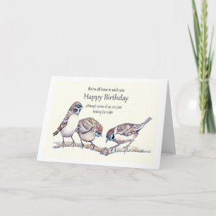 Carte Joyeux Anniversaire du groupe Moineau