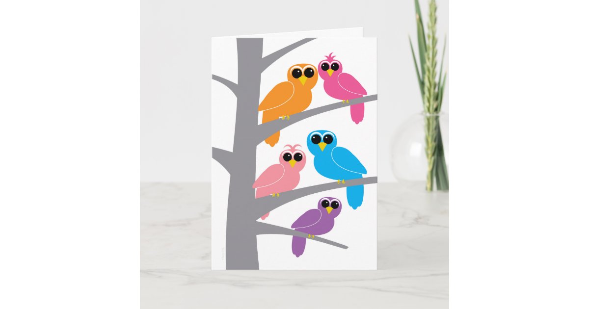 Carte Joyeux Anniversaire Du Hibou De Nous Pour Le Zazzle Fr