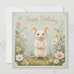 Carte Joyeux Anniversaire du Jardin de la Souris Douce