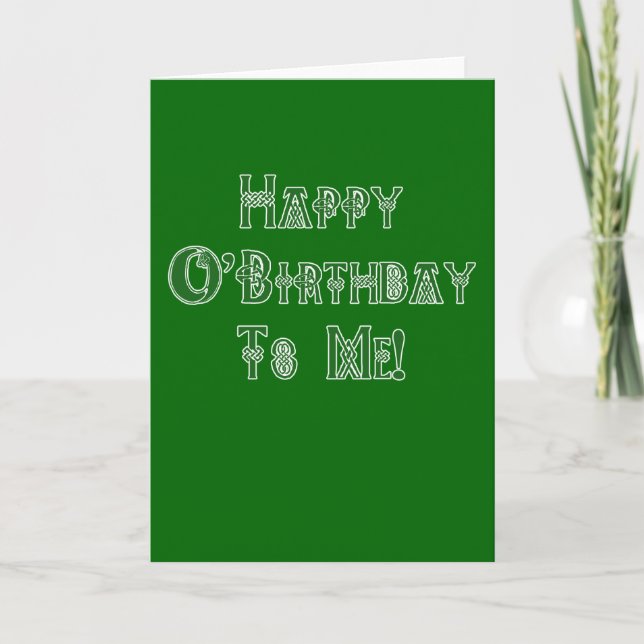 Carte Joyeux anniversaire du Jour de la Saint Patrick po (Devant)