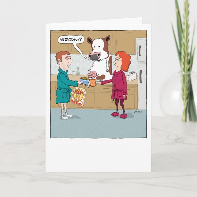 Carte Joyeux anniversaire du lait de la vache (Devant)