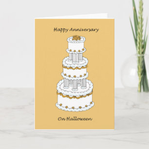 Carte Joyeux anniversaire du Mariage Halloween
