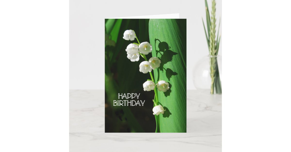 Carte Joyeux Anniversaire Du Muguet Zazzle Fr