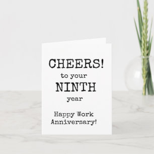 Carte Joyeux Anniversaire Du Travail, Neuvième Année
