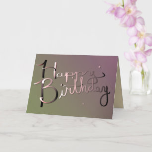 Carte "Joyeux Anniversaire" écrite à la main sur m