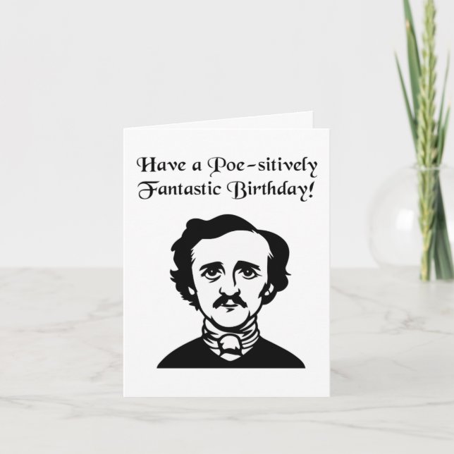 Carte Joyeux anniversaire Edgar Allan Poe  (Devant)