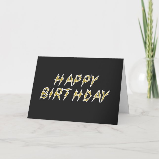 Carte Joyeux anniversaire électrique (Devant)