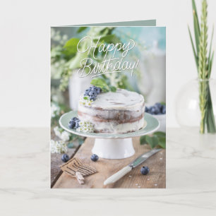 Carte Joyeux anniversaire Elegant Cake Illustration