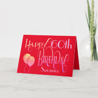 Joyeux anniversaire élégant tout rouge de nom