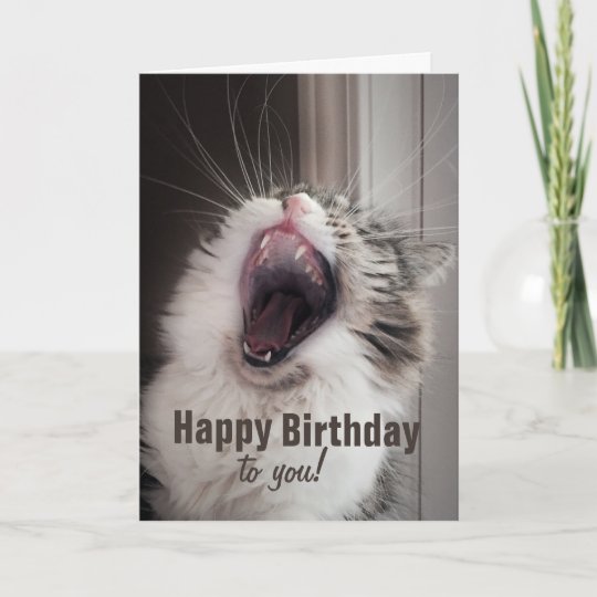Carte Joyeux Anniversaire Elle A Chante Fort Carte Zazzle Fr